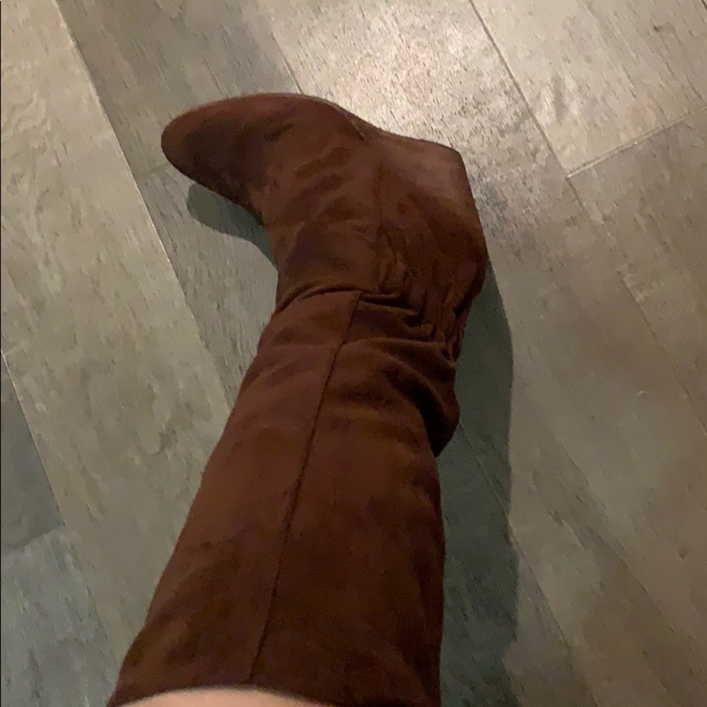 Charles David wedge suede knee boot